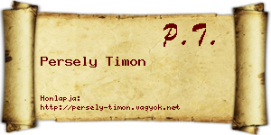 Persely Timon névjegykártya
